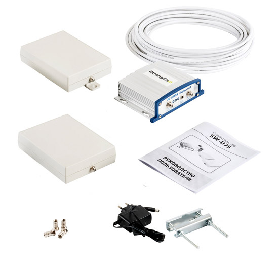 GSM+4G усилитель (комплект) STRONGCALL GSM-900/4G «ПРОФИ MDХ75»