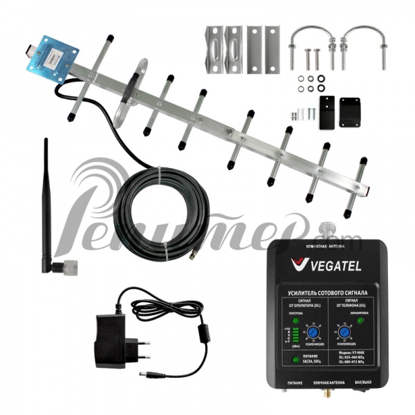 GSM усилитель (комплект) Vegatel VT-900E-kit (LED)